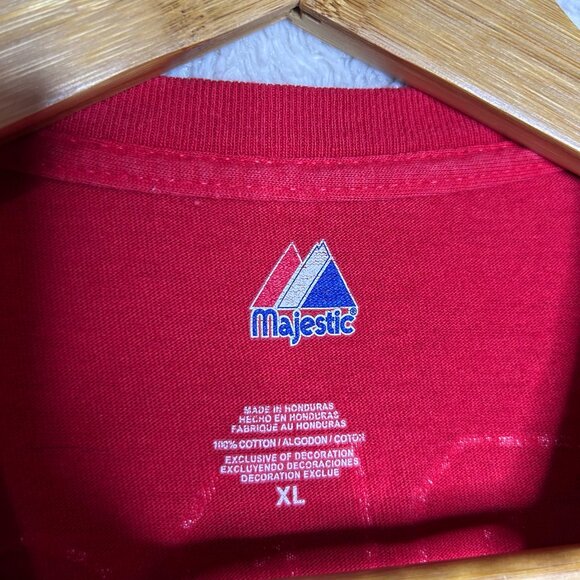 Vintage Boston Red Sox‎ Dustin Pedroia Shirt XL #15 Majestic Athletic Men's Red - Picture 3 of 6